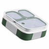 VAYA TYDBYT Stainless Steel Tiffin Box for Men, Kids Girls,1 Large & 2 Small Compartments, Bento Lunch Box, Smart Portions for Balanced Meals, Green