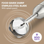 Borosil SmartBlend Hand Blender with Chopper & Whisker | 750ml Beaker & 500ml Chopper | BIS Approved Made in India | Variable Speed Control | SS 301 Blade & Detachable Blending Rod | 2 Years Warranty