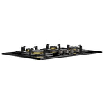 Crompton Optime 90 cm 4 Burners Built-in Glass HOB with Digital Timer, Full Brass Burners & 3D Flame Technology (HOB-OPFB905TI-MBL, Midnight Black)