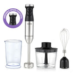 Borosil SmartBlend Hand Blender with Chopper & Whisker | 750ml Beaker & 500ml Chopper | BIS Approved Made in India | Variable Speed Control | SS 301 Blade & Detachable Blending Rod | 2 Years Warranty
