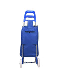 Multipurpose Foldable Shopping Trolly with Removable Bag Shopping Cart for Grocery, Fruit, and Vegetable (Blue)