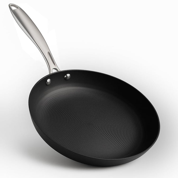 Vinod Ferona Lightweight Cast Iron Frying Pan -1 L, 22 cm | No Seasoning Required | Steel Riveted Handle | Metal Spoon Friendly | Gas Stove Compatible | Rust-Proof | PTFE & PFOA Free | 2-Year Warranty