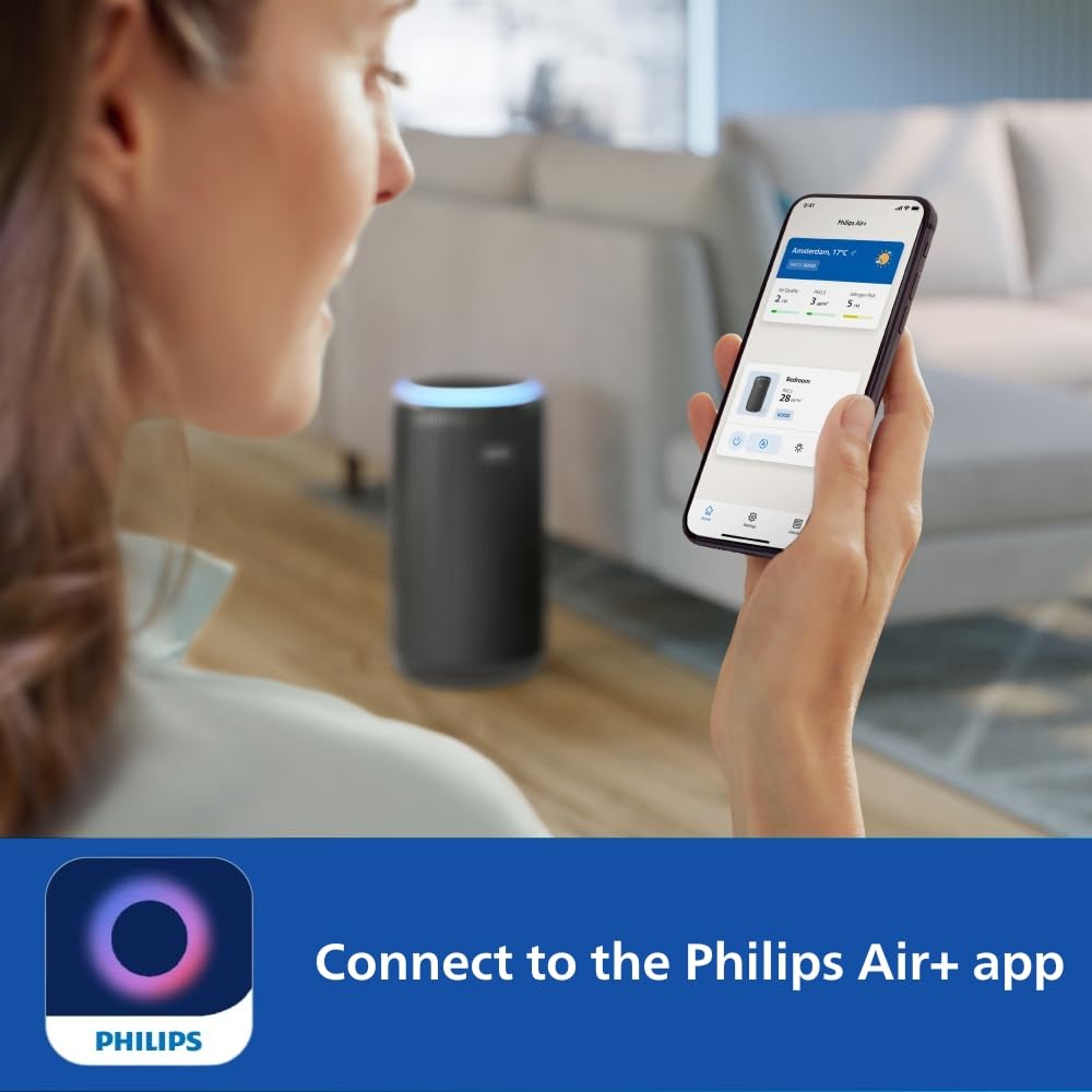 Philips AC4221 Smart Air Purifier for Home|Real Time AQI Display|Covers upto 700 sqft|Removes 99.97% of Virus,Allergen,Dust & PM2.5|50% Quieter|Filter Life Upto 9000 Hrs|Ideal for Living room