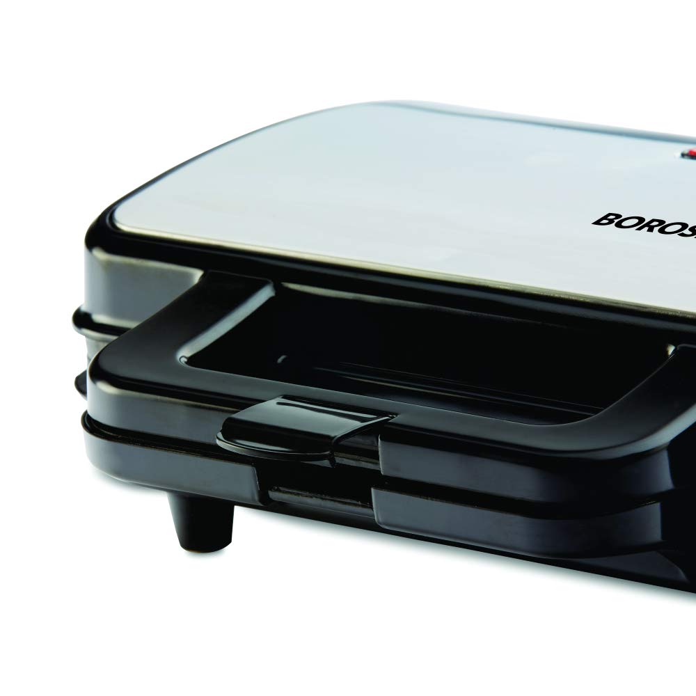Borosil 1000W Neo Waffle Maker | Can Make 2 Waffles At a Time | Non-Stick Coating Plates Opens to 90°, BPA & PTFE Free | Power Indicators | 2 Year Warranty