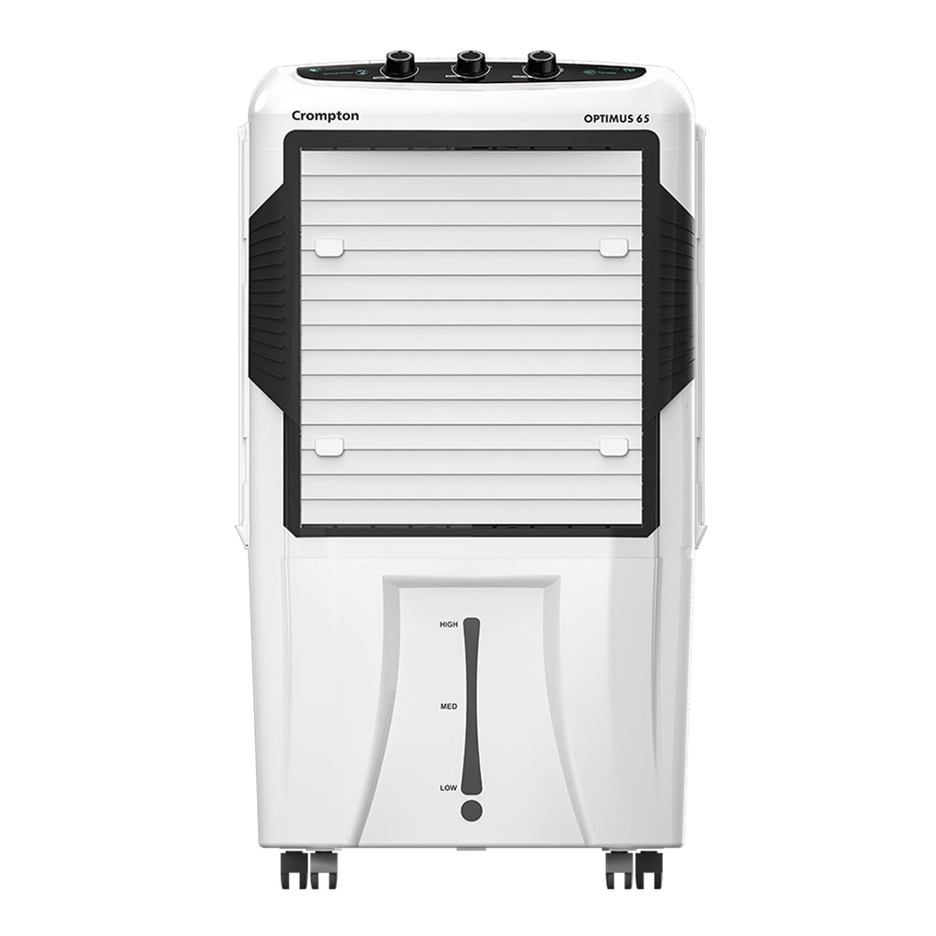 Crompton Optimus 65 Litres Desert Air Cooler for home | Large & Easy Clean Ice Chamber | High Density Honeycomb Pads | Everlast Pump | Humidity Control