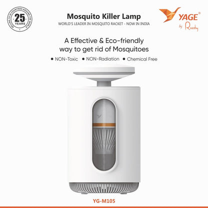 YAGE YG-M105 Mosquito Killer Lamp with UV Light & 2300V Power Grid | USB Powered Indoor Mosquito Trap | Chemical-Free, Ultra-Quiet Mosquito & Insect Killer