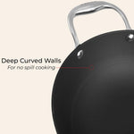 Vinod Ferona Lightweight Cast Iron Kadai - 1.4 L, 20 cm | No Seasoning Required | Naturally Stick-Free | Metal Spoon Friendly | Gas Stove Compatible | Rust-Proof | PTFE & PFOA Free | 2-Year Warranty