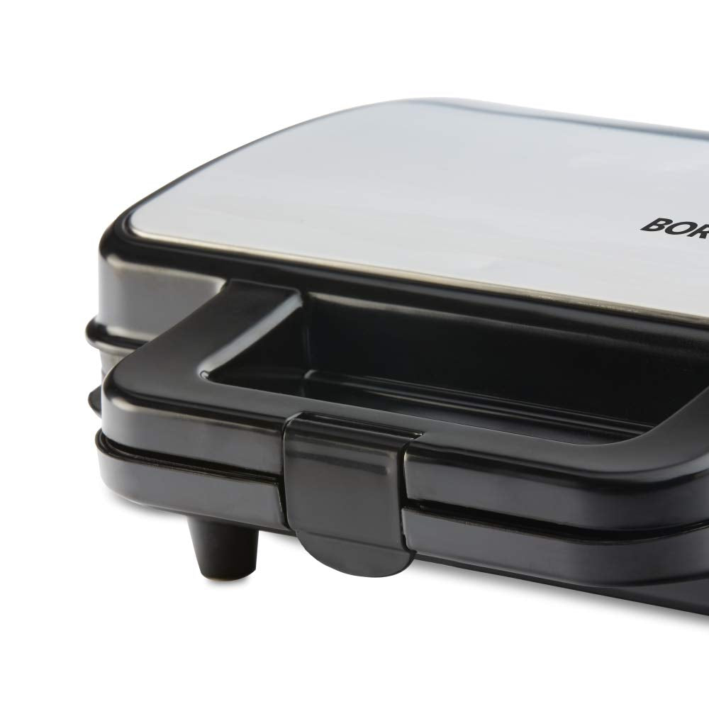 Borosil 1000W Neo Waffle Maker | Can Make 2 Waffles At a Time | Non-Stick Coating Plates Opens to 90°, BPA & PTFE Free | Power Indicators | 2 Year Warranty