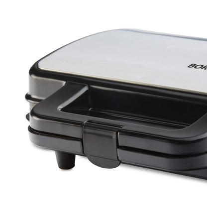 Borosil 1000W Neo Waffle Maker | Can Make 2 Waffles At a Time | Non-Stick Coating Plates Opens to 90°, BPA & PTFE Free | Power Indicators | 2 Year Warranty