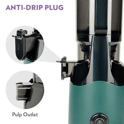 Borosil Vita Rich Cold Press Juicer | 250 Watts, 1.5 L Wide Mouth Hopper, 1 L Jug & Pulp Collector with Anti Drip Tap | Reverse Function for Pulp Cleaner, Auto Cut-Off for Safety | 2 Years Warranty