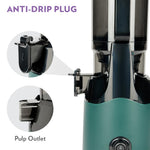 Borosil Vita Rich Cold Press Juicer | 250 Watts, 1.5 L Wide Mouth Hopper, 1 L Jug & Pulp Collector with Anti Drip Tap | Reverse Function for Pulp Cleaner, Auto Cut-Off for Safety | 2 Years Warranty
