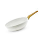 BERGNER Naturally Forged Aluminum 28cm (3 L) Wok, Marble Non-Stick Coating, Less Oil Use, Scratch Resistant and Durable, Soft Touch Handle, Easy to Clean - Induction Bottom, Free Non-Woven Trivet