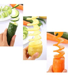 Spiral Potato Cutter Tornado Slicer for Chips, Stainless Steel Twisted Potato Maker, Manual Spiral Potato Slicer Machine with Skewers for French Fries, Curly Chips Cutter Kitchen Tool