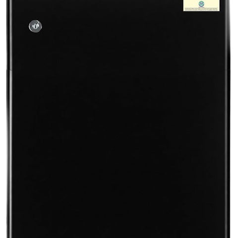 Haier 100 L 2 Star Direct Cool Single Door Mini Bar Refrigerator with Chiller Freezer Box, LED Light for Clear View, Lock & Key and Easy Clean Back (HRD-1252KSA, Black Steel, 2026 Model)