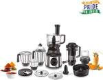 Prestige Endura Pro 1000 Watt Multi Functional Mixer Grinder | Heavy-Duty Ball Bearing Copper Motor | 6 Jars with Food Processing Attachments | 14 Functions in One | 5Y Motor Warranty