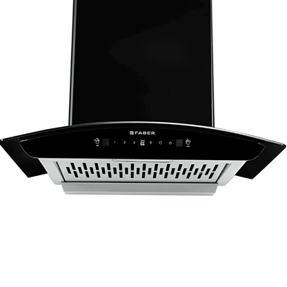 FABER SUNNY IN HC SC FL LG 60cm 1200m3/hr Ducted Auto Clean Wall Mounted Chimney with Touch & Gesture Control (Black)