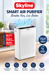 Skyline Smart Air Purifier with True HEPA-13 Filter, PM2.5 & AQI Display, Smart Air Quality Sensor, Filter Replacement Reminder & 8-Hour Timer – Up to 50m²