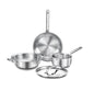 Prestige TRIPLY 4 Pc Cookware Set | TRIPLY Splendid | Fry Pan 24cm/1.7L | Kadai 24cm/2.7L | Sauce Pan 16cm/1.5L | SS Lid 24cm | Gas & Induction Compatible | Even Heat Distribution | 15Y Warranty | ISI