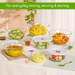 Borosil 500ml (2pc) Serving & Mixing Bowl with Lid Set | Made in India Borosilicate Glass Bowl for Kitchen & Dinning | Bowl for Mixing Dough, Salad, Batter | Microwave & Dishwasher Safe | Transparent