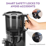 Borosil Vita Rich Cold Press Juicer | 250 Watts, 1.5 L Wide Mouth Hopper, 1 L Jug & Pulp Collector with Anti Drip Tap | Reverse Function for Pulp Cleaner, Auto Cut-Off for Safety | 2 Years Warranty