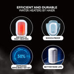 Haier ES3V-C1 Instant Water Heater 3 Litre Geyser 3 KW Water Geyser for Home No Weld Glasslined Tank|ABS Body| Indicating Light| Advanced Multi-Layered Safety|High Rise Compatible
