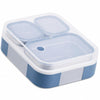 VAYA TYDBYT Stainless Steel Tiffin Box for Men, Kids Girls,1 Large & 2 Small Compartments, Bento Lunch Box, Smart Portions for Balanced Meals, Blue