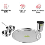 Kraft Princess Classic Stainless Steel Thali Dinner Set – 5-Piece