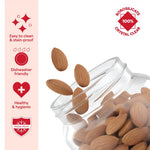 Borosil Glass Jar with Acacia Wood Lid | Borosilicate Glass Storage Jar for Dry Fruits, Spices & Snacks | Airtight Glass Container for Kitchen & Pantry (Tallwood, 600 ml)