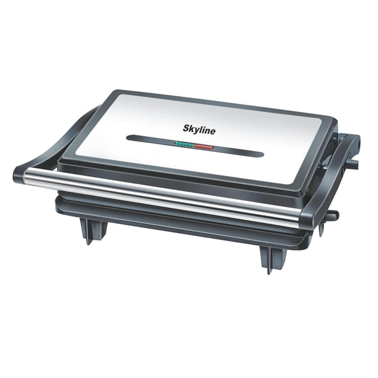Skyline 800W Mini Griller with Non-Stick Plates & Cool Touch Handle