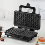 Borosil 1000W Neo Waffle Maker | Can Make 2 Waffles At a Time | Non-Stick Coating Plates Opens to 90°, BPA & PTFE Free | Power Indicators | 2 Year Warranty