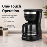 INALSA 6 Cups 650-Watt Coffee Maker with Anti Drip & Keep Warm Function|Overheat Protection|See Through 680 ML Carafe|630 ML Water Tank Capacity|Reusable Coffee Filter(Brew Matic DX)