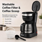 INALSA 6 Cups 650-Watt Coffee Maker with Anti Drip & Keep Warm Function|Overheat Protection|See Through 680 ML Carafe|630 ML Water Tank Capacity|Reusable Coffee Filter(Brew Matic DX)