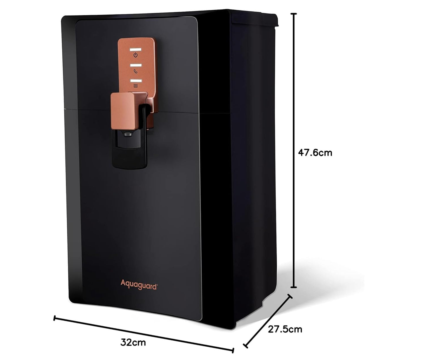 Aquaguard Copper Premier UV+UF+AC storage water purifier suitable for municipal water (TDS up to 200ppm)|Not suitable for borewell &amp; tanker|From Eureka Forbes