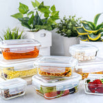 Borosil Klip-N-Store Transparent Square Airtight Container 400 ml