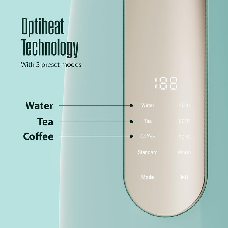 Havells CRAFT Kettle | OptiHeat Technology | Real Time Temperature Display | 12 Hour Keep Warm Function | Strix Controller for 5x Lifespan | Triple Safety Protection (Blue & Gold)