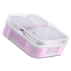 VAYA TYDBYT Stainless Steel Tiffin Box for Men, Kids Girls,1 Large & 2 Small Compartments, Bento Lunch Box, Smart Portions for Balanced Meals, Lilac Love