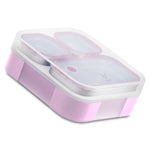 VAYA TYDBYT Stainless Steel Tiffin Box for Men, Kids Girls,1 Large & 2 Small Compartments, Bento Lunch Box, Smart Portions for Balanced Meals, Lilac Love