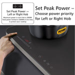 Hawkins Futura Dual Hob Induction Cooktop, 3600-W, Auto Cut-off, Child Lock, Intelligent Boil-Dry Protection, 20 Power Settings, Black (FIC2A1)