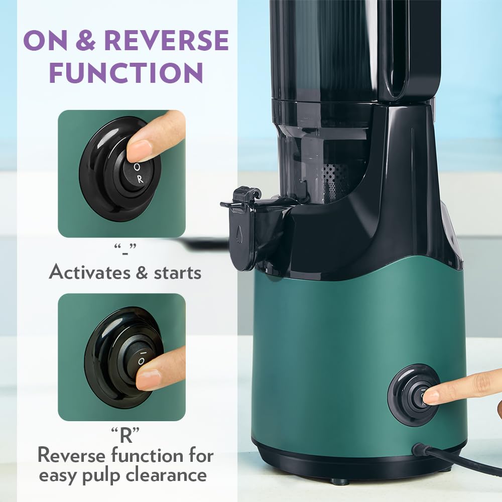 Borosil Vita Rich Cold Press Juicer | 250 Watts, 1.5 L Wide Mouth Hopper, 1 L Jug & Pulp Collector with Anti Drip Tap | Reverse Function for Pulp Cleaner, Auto Cut-Off for Safety | 2 Years Warranty