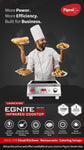 Pigeon Egnite Heavy Duty Commercial Infrared Cooktop 3500W || For Commercial, Stainless Steel Body, Dual Ring Heating, Rotary Knob Control, and Timer