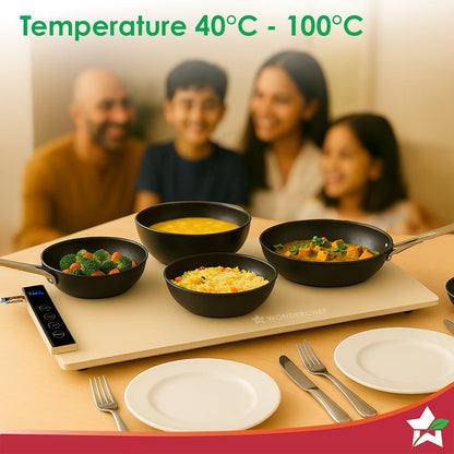 Wonderchef WonderMat Food Warming Mat, Food-Grade Silicone, for Warming Cast-iron/Stainless-steel/Ceramic/Glass/Enamelware, Warms Soup Bowls, Lunch Boxes, Baby Food, Beverages, Rollable, 2-Yr Warranty