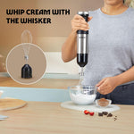 Borosil SmartBlend Hand Blender with Chopper & Whisker | 750ml Beaker & 500ml Chopper | BIS Approved Made in India | Variable Speed Control | SS 301 Blade & Detachable Blending Rod | 2 Years Warranty