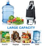 Multipurpose Foldable Shopping Trolly with Removable Bag Shopping Cart for Grocery, Fruit, and Vegetable (Blue)