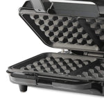 Borosil 1000W Neo Waffle Maker | Can Make 2 Waffles At a Time | Non-Stick Coating Plates Opens to 90°, BPA & PTFE Free | Power Indicators | 2 Year Warranty