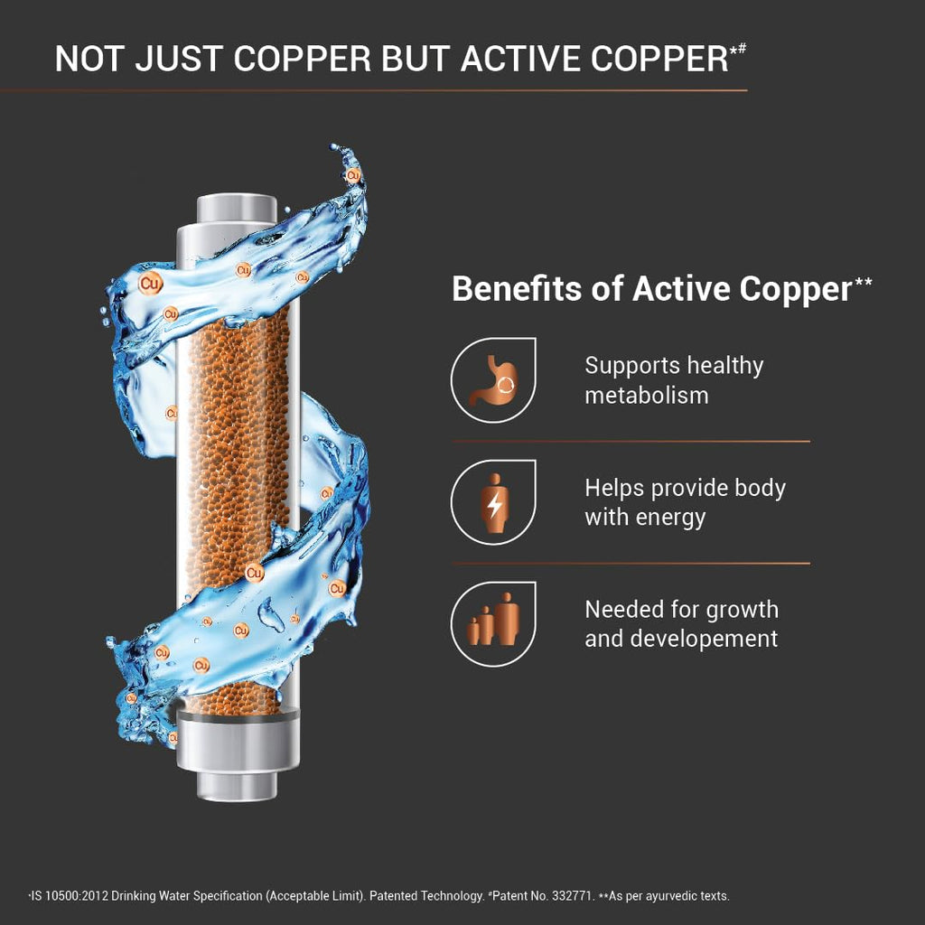Aquaguard Copper Premier UV+UF+AC storage water purifier suitable for municipal water (TDS up to 200ppm)|Not suitable for borewell &amp; tanker|From Eureka Forbes