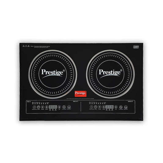 Prestige PDIC 3.0 Double Induction Cooktop(3200W, Black, 2 Burner Induction Stove)