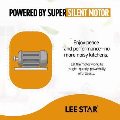 Lee Star Automatic Electric Atta Kneader, Dough Mixer Machine, Atta Kneader Machine with 3L Stainless Steel Bowl, 650W - White (LE-837)