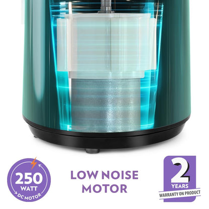 Borosil Vita Rich Cold Press Juicer | 250 Watts, 1.5 L Wide Mouth Hopper, 1 L Jug & Pulp Collector with Anti Drip Tap | Reverse Function for Pulp Cleaner, Auto Cut-Off for Safety | 2 Years Warranty