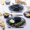 Borosil 20pc Aura India’s First Coloured Handcrafted Dinner Set | Made in India Borosilicate Glass Tableware | Microwave, Dishwasher & Oven Safe | Crockery for Gifting & Dining (Black)