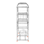 Stainless Steel 5 Shelf 31x30 inches Wall Mount Kitchen Utensils Rack | Dish Rack with Plate & Cutlery Stand | Modular Kitchen Storage Rack | Kitchen Organizer